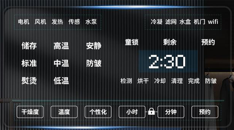 冷凝衣物烘干機擁有獨立大屏，實現(xiàn)智能快速烘干！