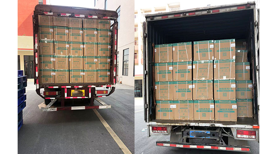 實(shí)況圖！金環(huán)電器完成國內(nèi)某知名品牌迷你洗衣機(jī)裝柜發(fā)貨