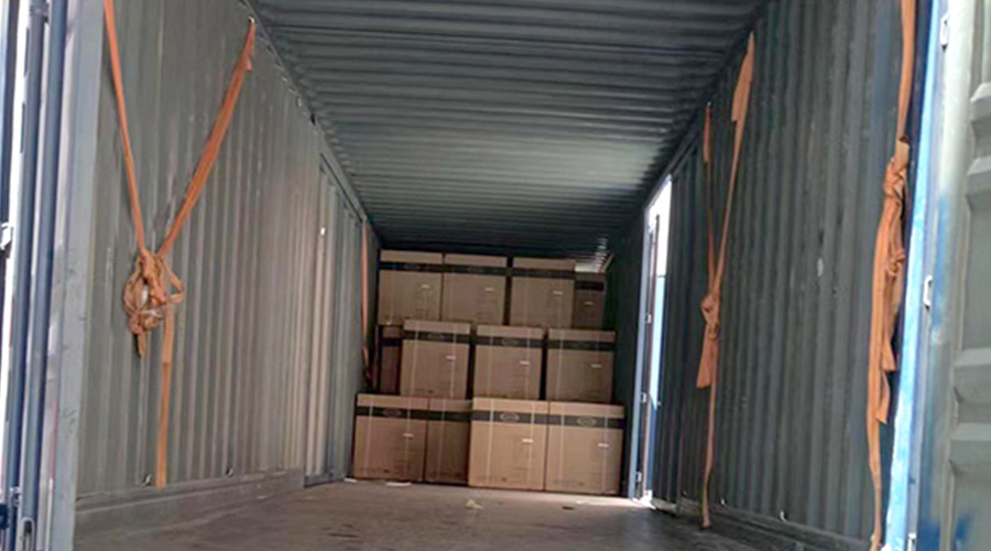 100臺(tái)12kg滾筒衣服烘干機(jī)裝柜完畢！順利出貨